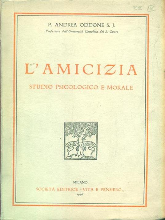 L' amicizia - Andrea Oddone - copertina