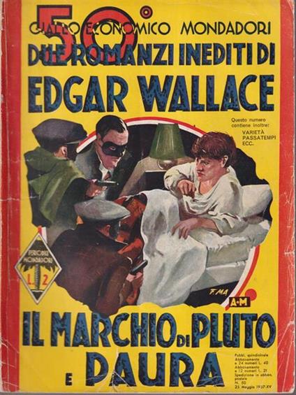 Il marchio di Pluto e Paura - Edgar Wallace - copertina