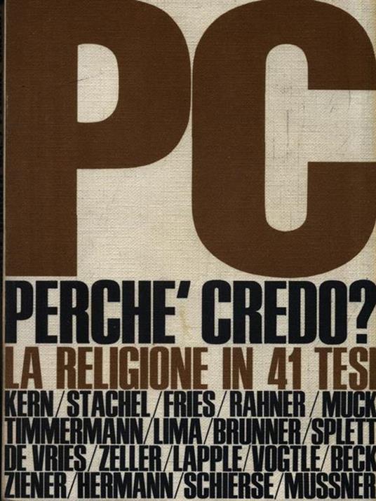 Perchè credo? - Walter Kern - copertina