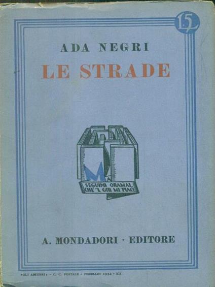 Le strade - Ada Negri - copertina