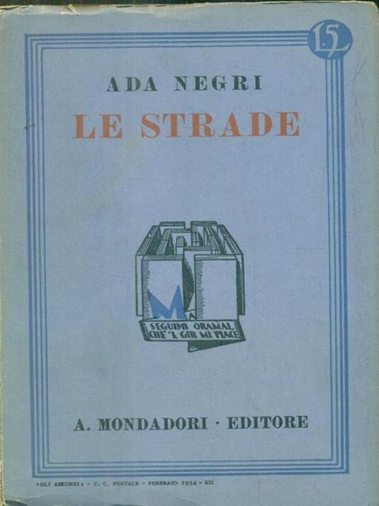 Le strade - Ada Negri - copertina