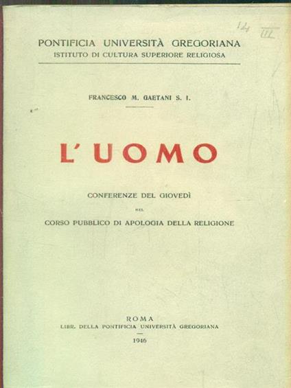 L' uomo - Francesco Gaetani - copertina