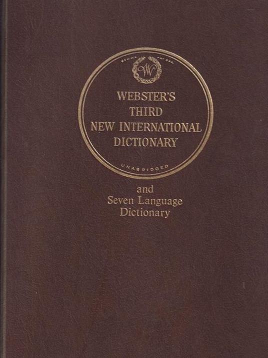 Webster's Third New international Dictionary 3 voll -   - copertina