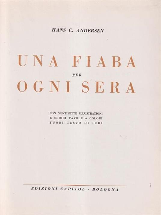 Una fiaba per ogni sera capitol - H. Christian Andersen - copertina