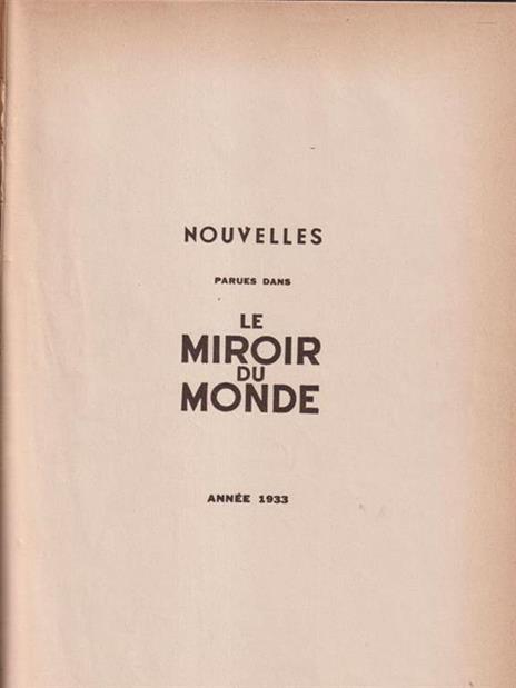 Nouvelles parues dans Le miroir du monde -   - copertina