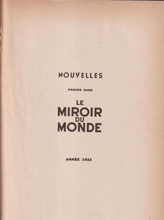Nouvelles parues dans Le miroir du monde -   - copertina