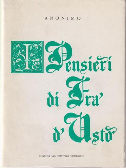 Pensieri di Fra d'Usto - Anonimo calalabrese - copertina