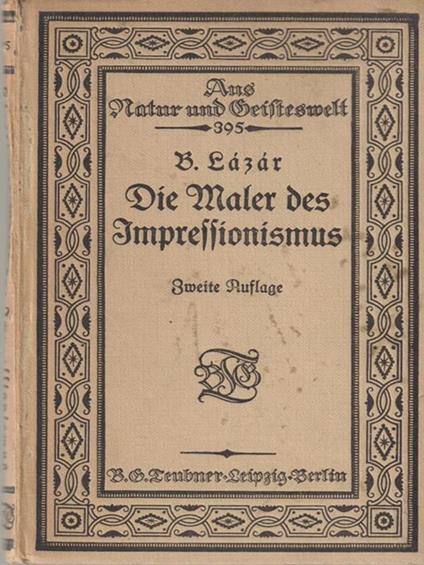 Die maler des impressionismus - B. Lazar - copertina