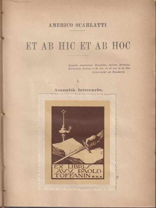 Et ab hic et ab hoc. I Amenità letterarie - Americo Scarlatti - 2