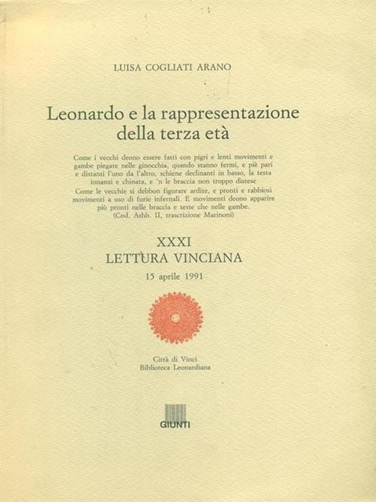 Leonardo e la rappresentazione della terza età - Luisa Cogliati Arano - copertina