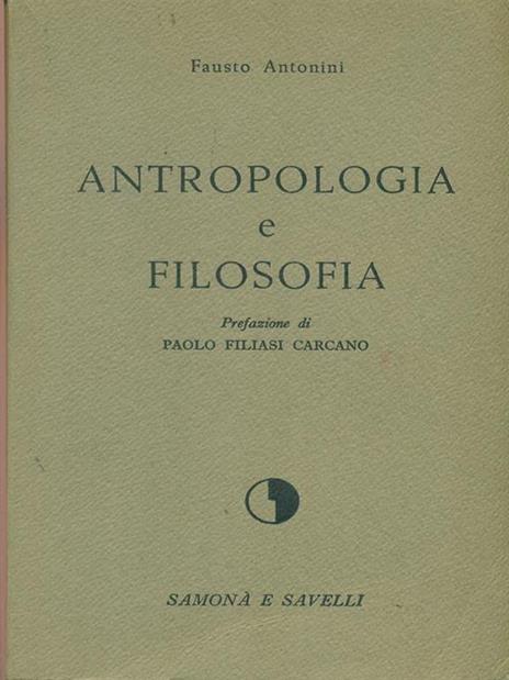 Antropologia e filosofia - Filippo Antonini - copertina
