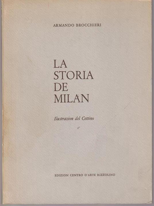 La storia de Milan - Armando Brocchieri - copertina