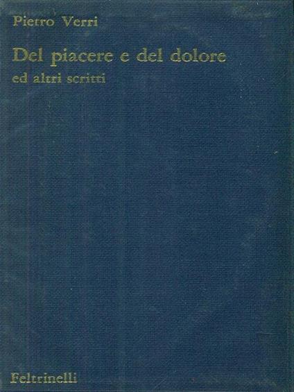 Del piacere e del dolore - Pietro Verri - copertina