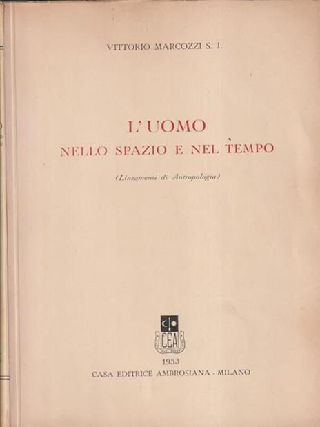 L' uomo nello spazio e nel tempo - Vittorio Marcozzi - copertina