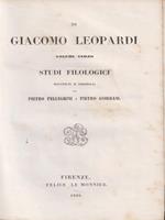 Studi filologici di Giacomo Leopardi