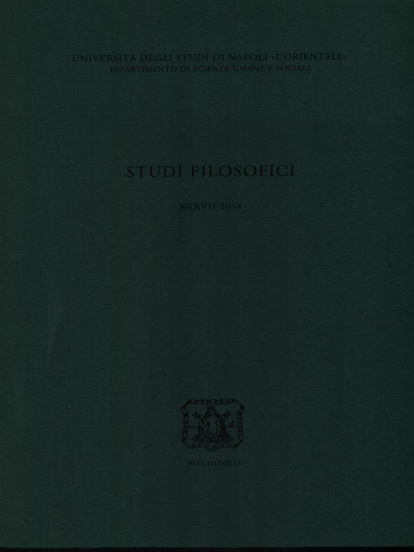 Studi filosofici XXXVII/2014