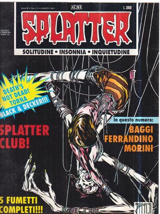 Splatter 21/marzo 1991 -   - copertina