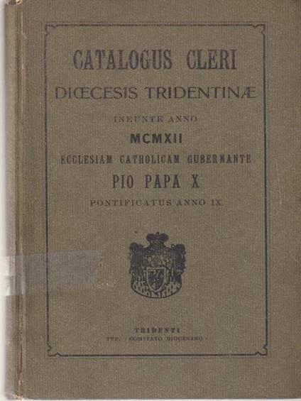 Catalogus cleri dioecesis tridentinae -   - copertina