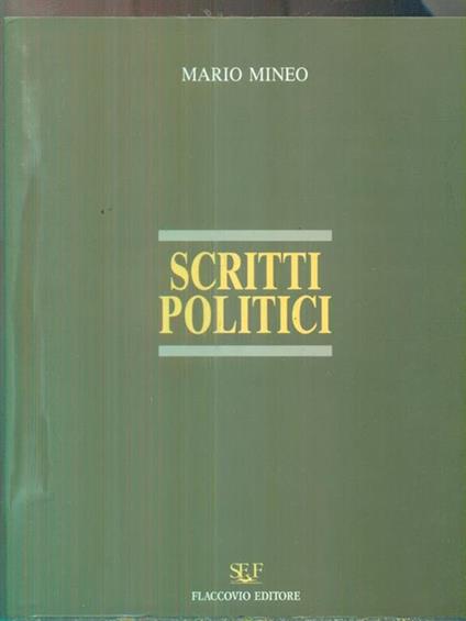 Scritti politici - Mario Mineo - copertina