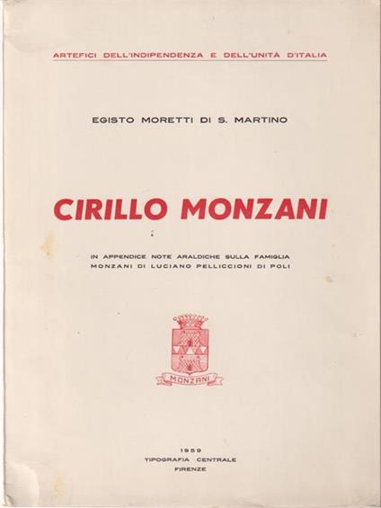 Cirillo Monzani - Egisto Moretti di S.Martino - copertina