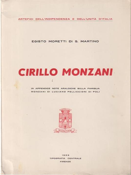 Cirillo Monzani - Egisto Moretti di S.Martino - copertina