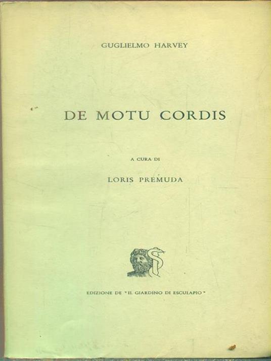 De Motu Cordis - Guglielmo Harvey - copertina