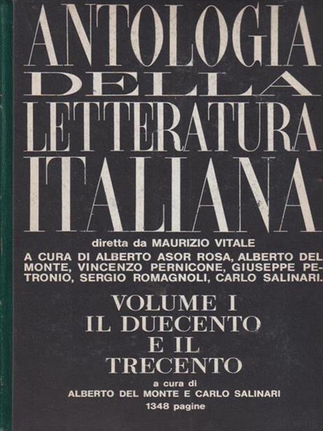 Antologia della letteratura italiana vol. 1. Il Duecento e il Trecento - 2
