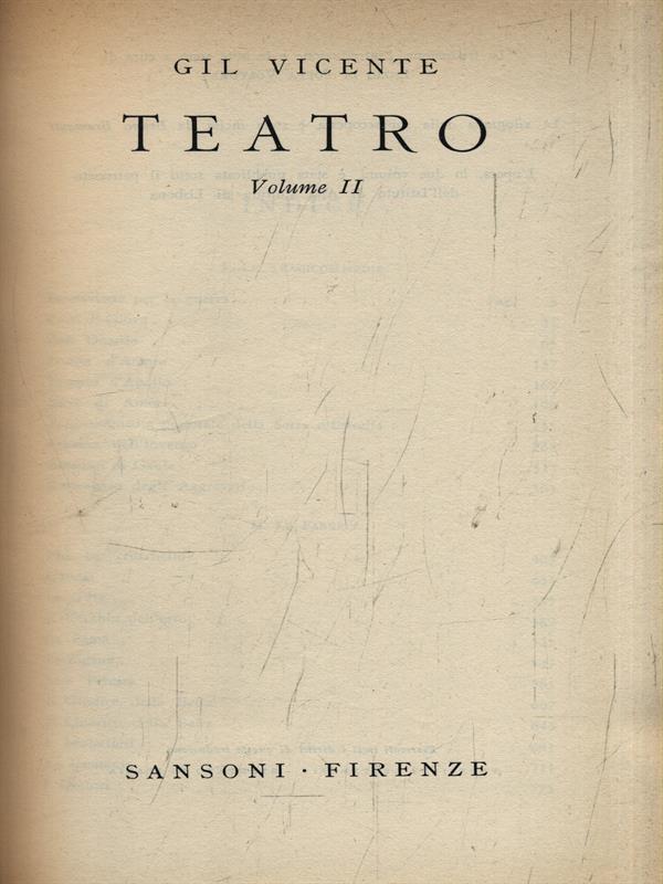 Teatro. Volume II