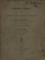 Biblioteca istorica della antica e nuova Italia. Volume 1