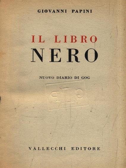 Il libro nero - Giovanni Papini - copertina