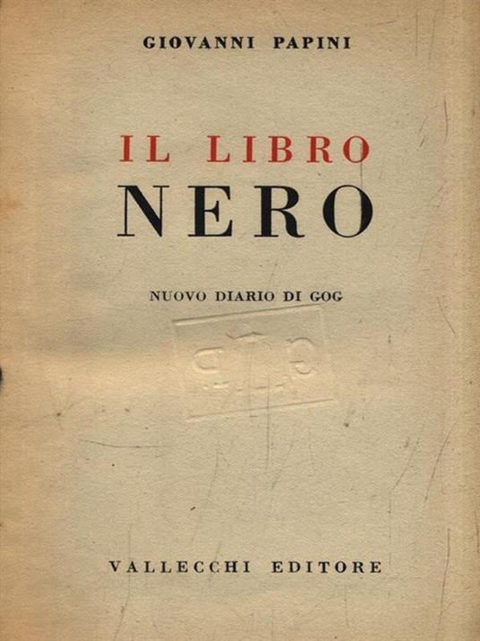 Il libro nero - Giovanni Papini - copertina