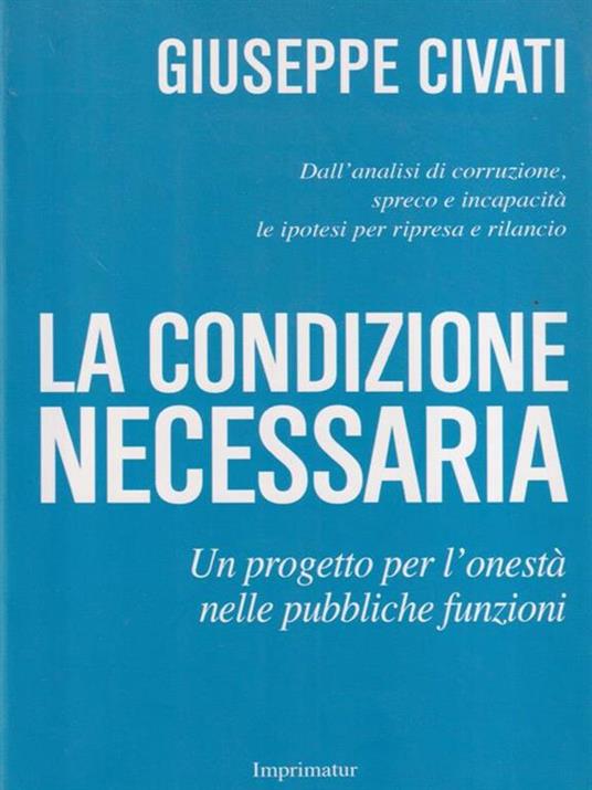 La condizione necessaria - Giuseppe Civati - copertina