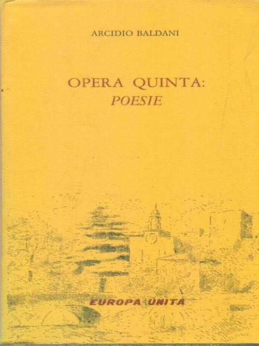Opera quinta poesie - Arcidio Baldani - copertina