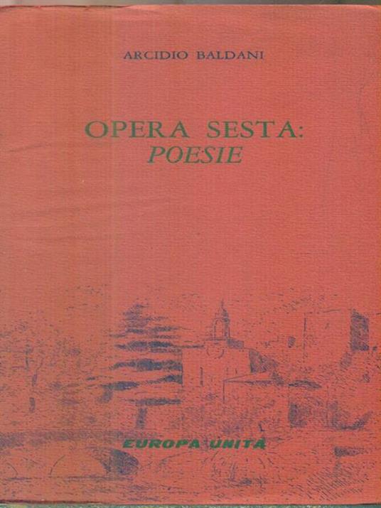 Opera sesta Poesie - Arcidio Baldani - copertina