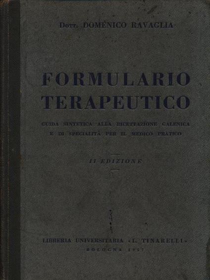 Formulario terapeutico - Domenico Ravaglia - copertina