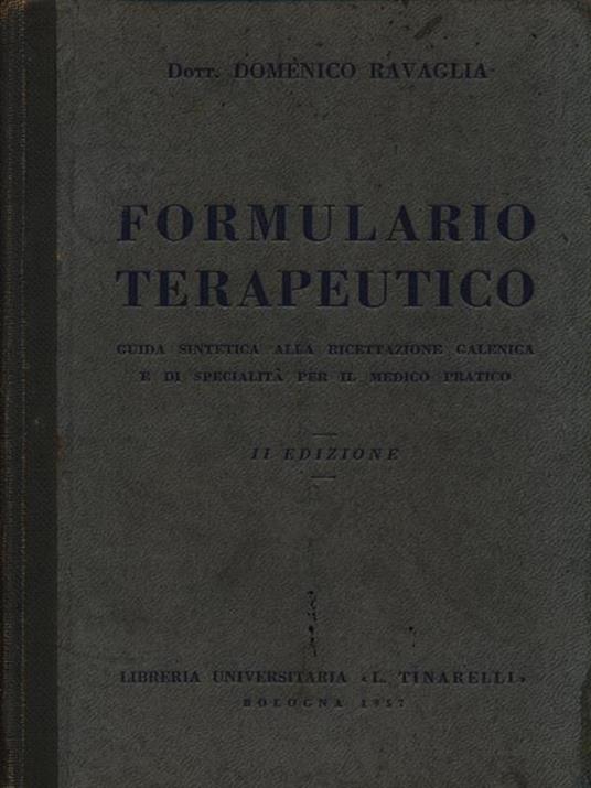 Formulario terapeutico - Domenico Ravaglia - copertina