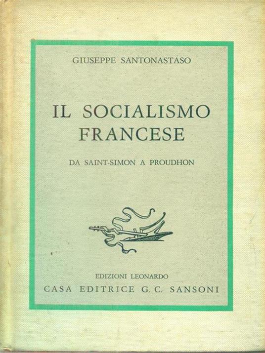 Il socialismo francese - Giuseppe Santonastaso - copertina