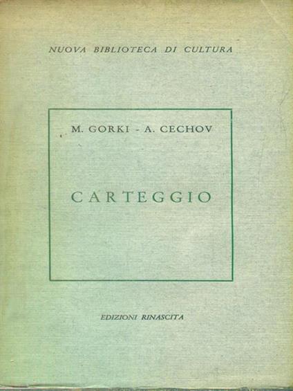 Carteggio - M. Gorki - copertina