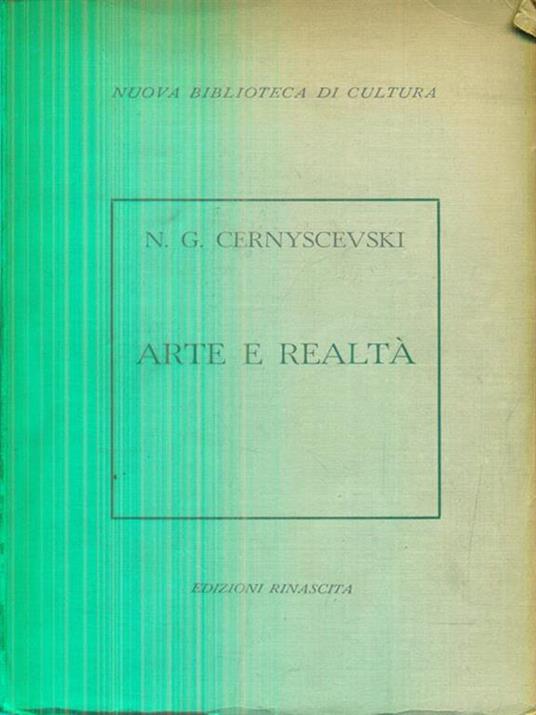 Arte e realtà - N.G Cernyscevski - copertina