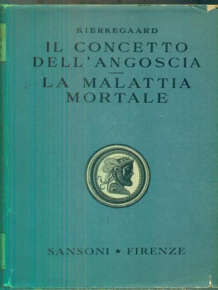 Il concetto dell'angoscia. La malattia morale - copertina