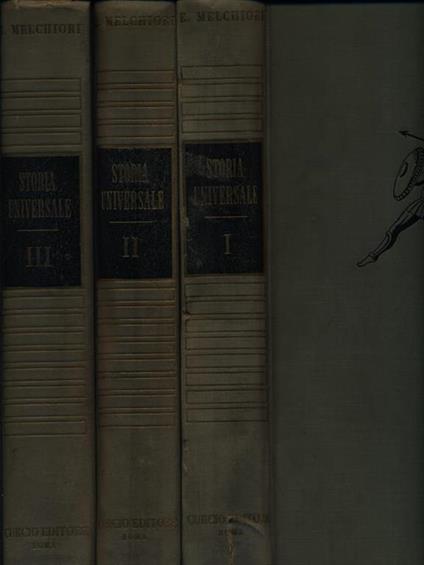 Storia universale. 3 volumi - Enrico Melchiori - copertina