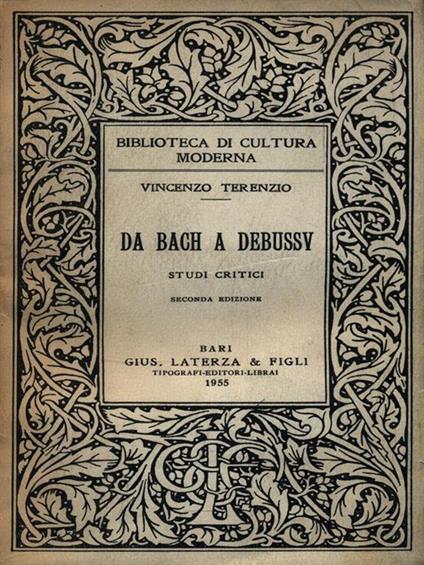 Da Bach a Debussy - Vincenzo Terenzio - copertina