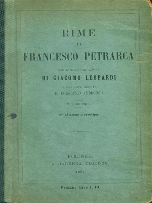 Rime di Francesco Petrarca -   - copertina