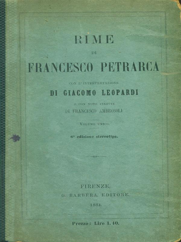 Rime di Francesco Petrarca