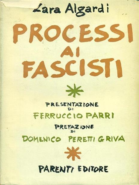 Processi ai fascisti - Zara Algardi - copertina