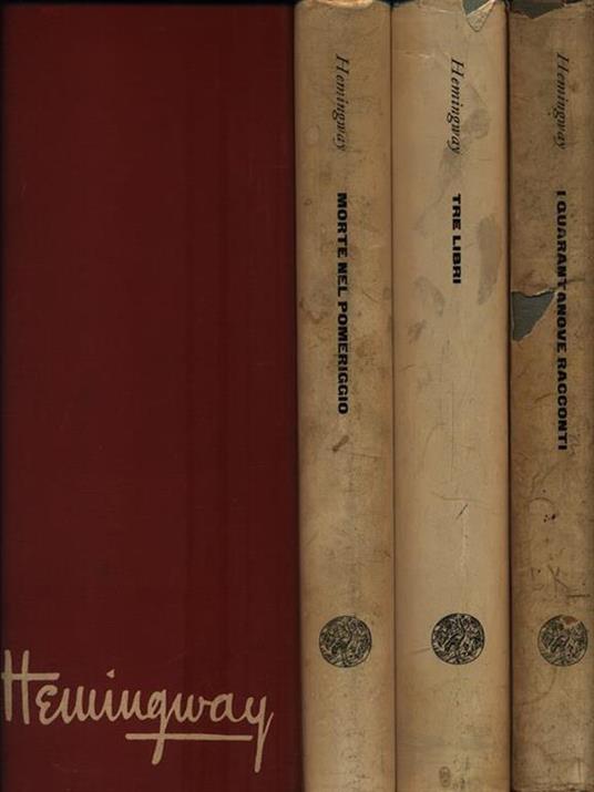 Morte nel pomeriggio - I quarantanove racconti - Tre libri (3 Volumi) - Ernest Hemingway - copertina
