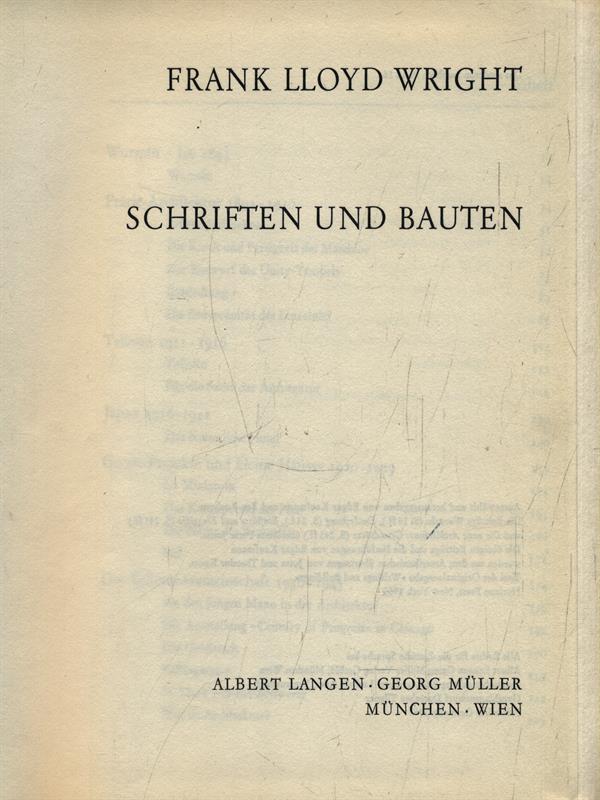 Schriften und Bauten