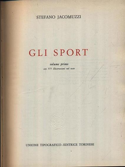 Gli sport 3vv - Stefano Jacomuzzi - copertina