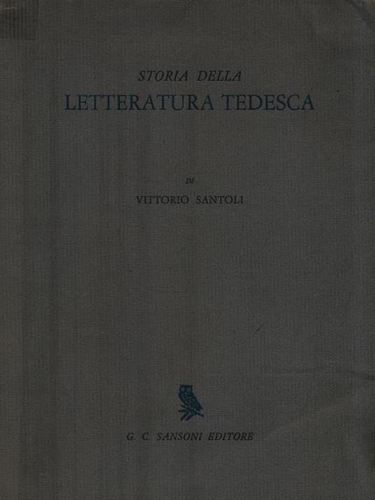 Storia della letteratura tedesca - Vittorio Santoli - copertina