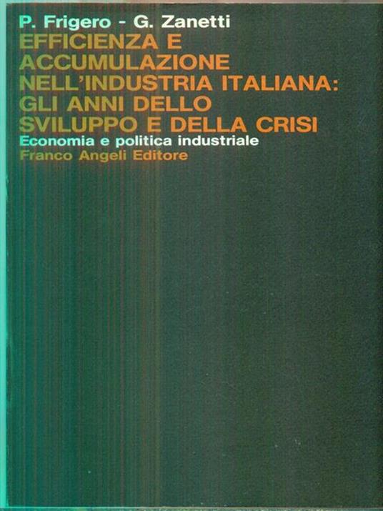 Efficienza e accumulazione nell'industria italiana - P. Frigero - copertina